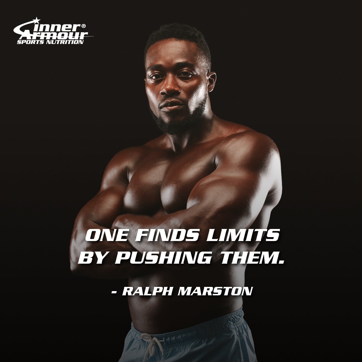 One finds limits by pushing them. - Ralph Marston #InnerArmour #StrengthFromWithin #sportsnutrition #indisputableresults