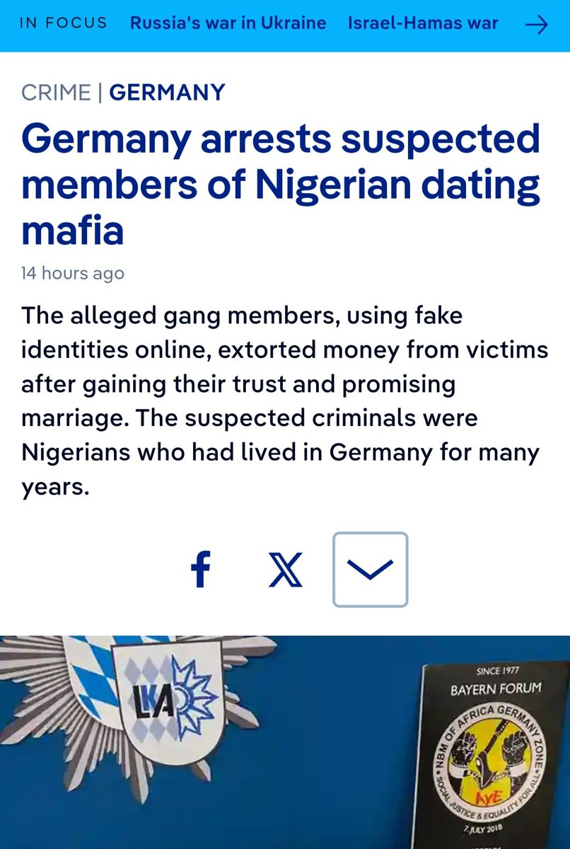 Nigerians arrested in Germany for the same things South Africans 🇿🇦 have been complaining about them. Human trafficking, fraud, drug dealing & forced prostitution.

The narrative is S.A is #Xenophobic 

@HermanMashaba @Our_DA @mailandguardian @Moneyweb @SABreakingNews @eNCA @iol