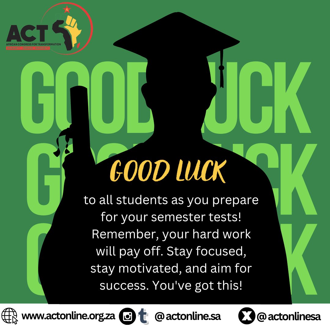 ACTYouthWing_'s tweet photo. 📚 Semester tests are around the corner, and ACT wishes all students the best of luck! Stay focused, study hard, and strive for excellence. #ACTForEducation #VoteACT #VoteACT2024 https://t.co/6iur0EcqTU