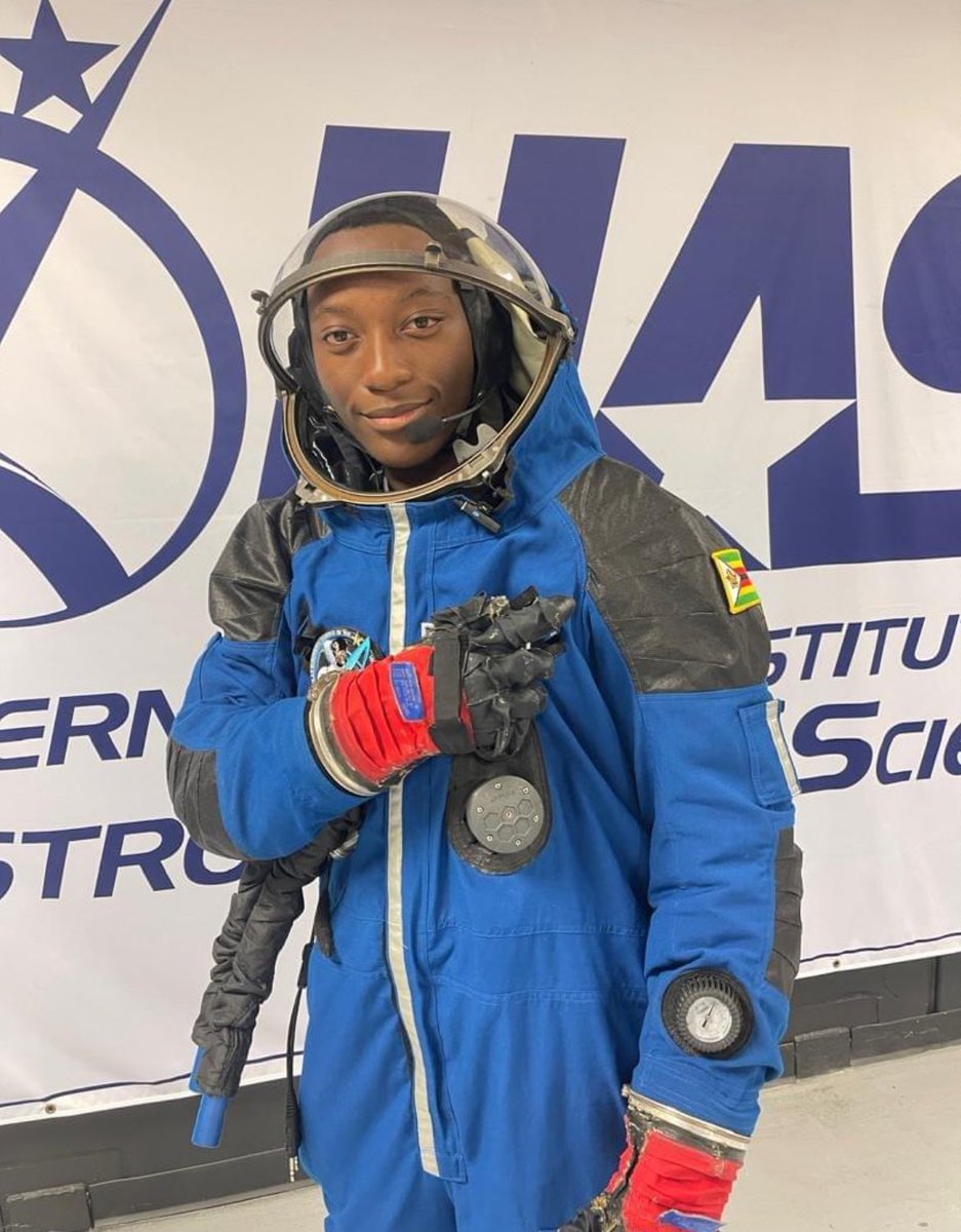 🟣Congratulations to Thomas Machingaidze who is reported to become the first Zimbabwean to be enrolled for a degree programme at the International Institute of Astronautical Sciences in the United States where he will train as an astronaut. Wishing him all the best!🇿🇼