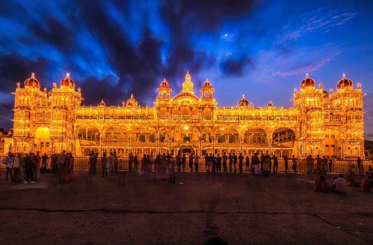 Mysore Palace in India is one of the most visited places on Earth. More than 6 million people visit each year. Mysore is derived from the word 'mysuru' which means 'citadel'. #InterestingFacts #MysorePalace