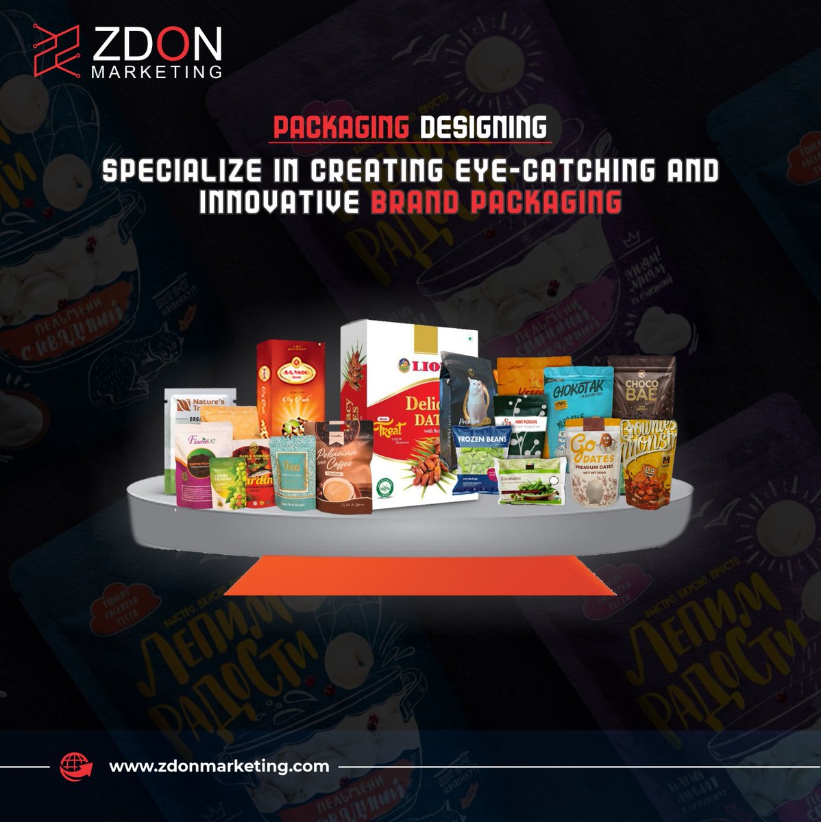 We offer professional services in designing brand packaging that stands out and attracts customers. 

For more details call us at:
0331-0003393 

#digitalmarketing #zdonmarketing #designpackaging #webdevelopment #graphicdesigning #digitalmarketingservices #zdonmarketing