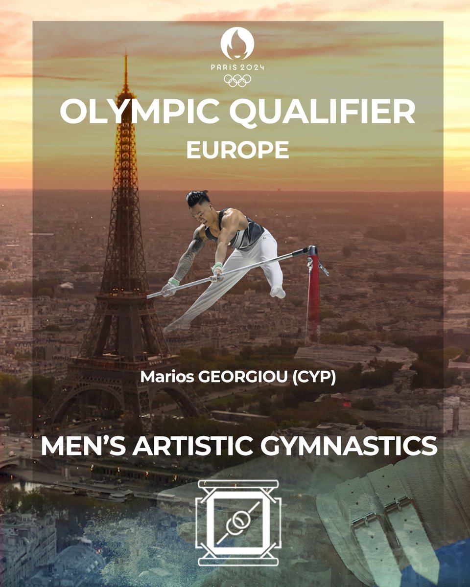 One more 🎟️ to Paris punched! Congratulations to Marios Georgiou of Cyprus for what is already a successful outing in Rimini! #Paris2024 #RoadToParis #Artistic #Gymnastics @Paris2024 @Olympics