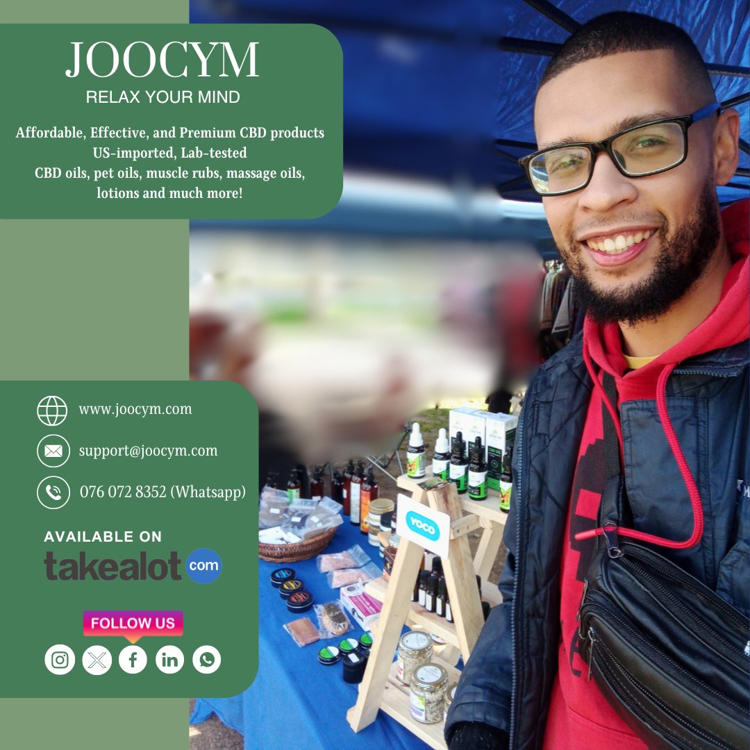 Wellness for You & Your Furry Friend

Back in 2021, my wife and I ditched chemicals for natural solutions

We discovered the power of CBD and created JOOCYM to share it.

Find us at the Southern Suburbs Holistic Festival on 5 May 2024

RSVP now👉👉 fb.me/e/4kF7g0fGj