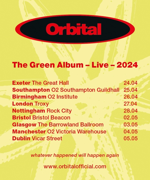 Southampton! Tonight you've got @orbitalband Orbital at @O2GuildhallS - final chance for Green Album tickets here >> allgigs.co.uk/view/artist/72…
