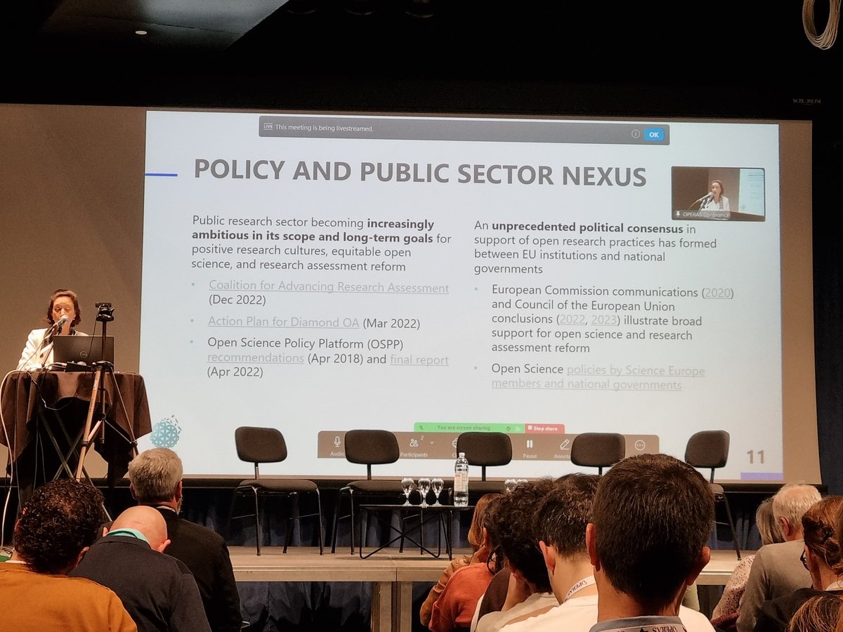 First keynote at #OPERAS2024 given by @LidiaBorrellDam from @ScienceEurope with an outlook at key conditions neccessarry for for a more equitable and open resesrch culture globally. @CoARAssessment Follow the event: youtube.com/live/EBFj3gAe0…