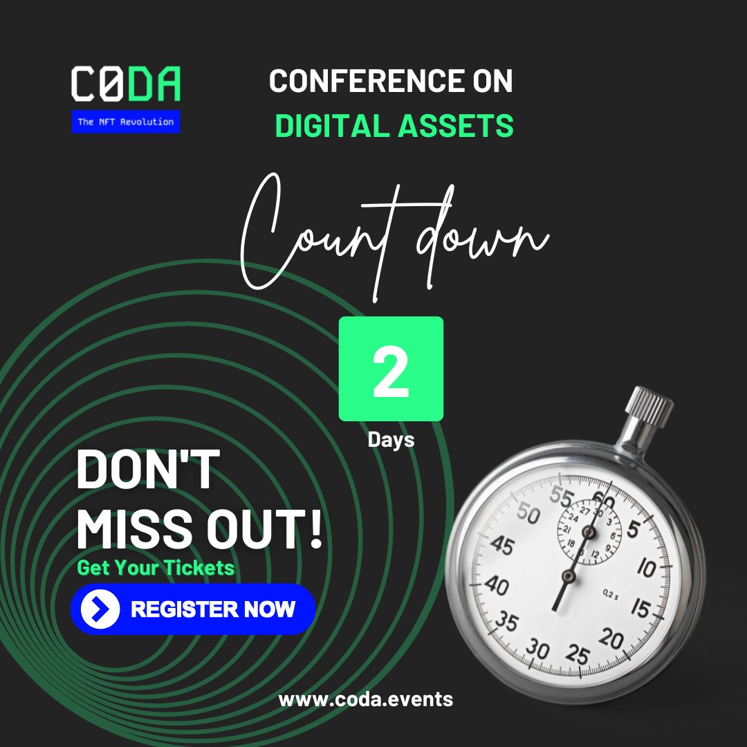 Connect, learn, and grow at the Conference On Digital Assets. Don't miss out! Secure your tickets now at coda.events 
#blockchaintechnology #blockchainnews #it #artificialintelligence #intelligence #science #ai #computerscience #startuplife #revolution