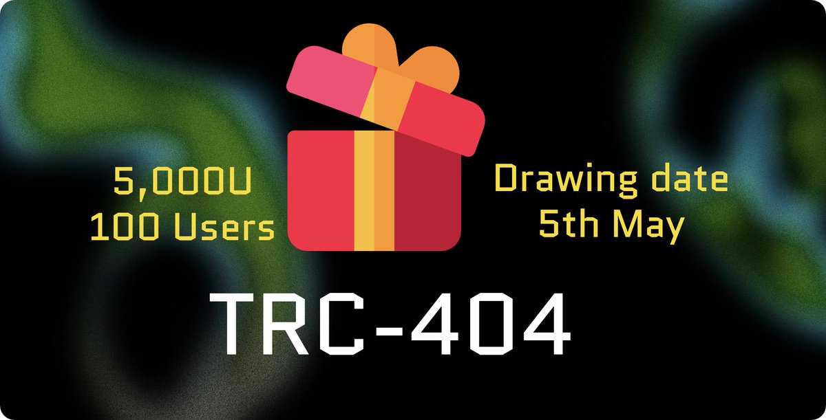 ton_trc404's tweet photo. 🎁Lucky Draw

Total 5,000 U (200 T404), 100 luck users, single user about 50 U (2 T404). Draw on 5th May , join now!

Conditions:
1. Follow @ton_trc404 and retweet this post
2. Join the TRC404 group https://t.co/VZzXLNjFt7
3. Reply your TON wallet address (UQ or EQ) at this tweet https://t.co/MAGVFB6p5F