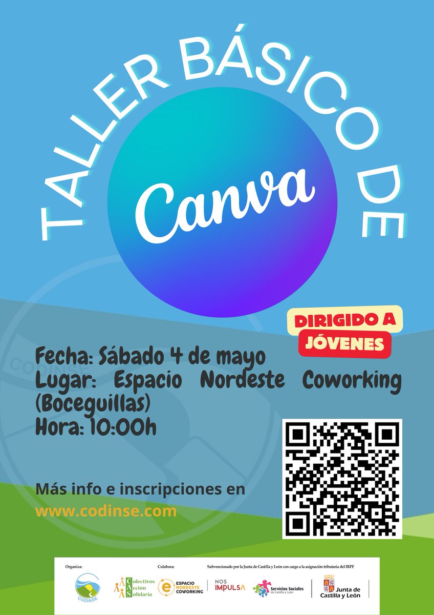 CODINSE's tweet photo. Desde #CODINSE os lanzamos una nueva propuesta, totalmente gratuita que que se puede desarrollar gracias a la financiación de la Gerencia de Servicios Sociales de la @jcyl, con cargo a los fondos del IRPF.
Más info y enlace al formulario de inscripción: https://t.co/sW5r2U0IqC https://t.co/gei8H8YvQj