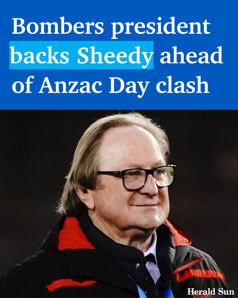 Essendon president David Barham has used his Anzac Day clash speech to tell Bombers legend Kevin Sheedy he is “loved by the Essendon family” in the midst of a bombshell legal racism row he has vowed to fight. > bit.ly/49V1uCu