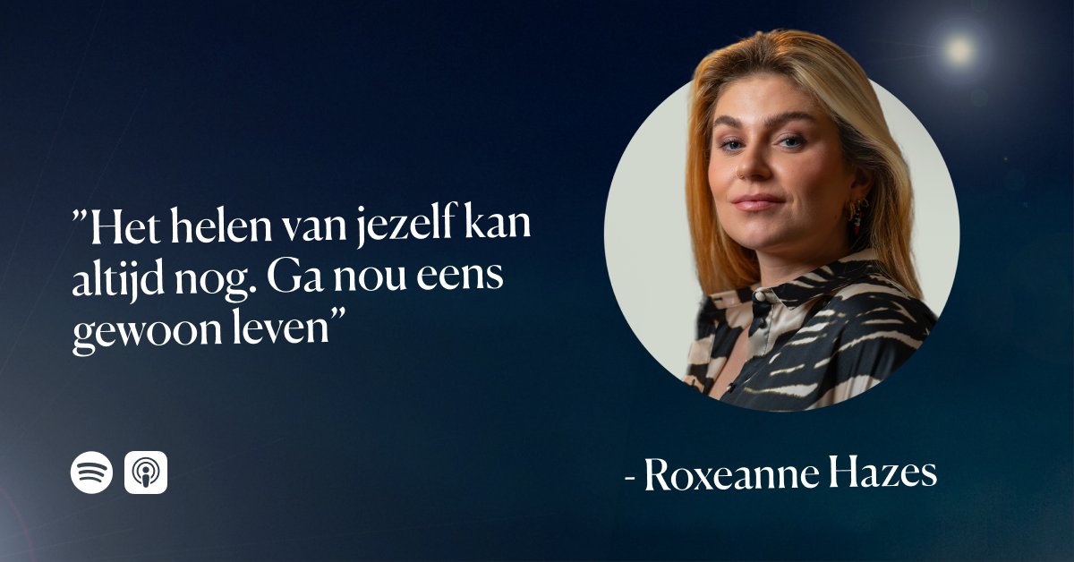 Benieuwd hoe @roxeannehazes haar lichtpuntjes weet te zien én te koesteren? Beluister Lichtpuntjes, de podcast, via Spotify (open.spotify.com/episode/69eCpn…) of Apple Music (podcasts.apple.com/nl/podcast/lic…) waarin ze vertelt over hoop en de lessen die ze heeft geleerd.