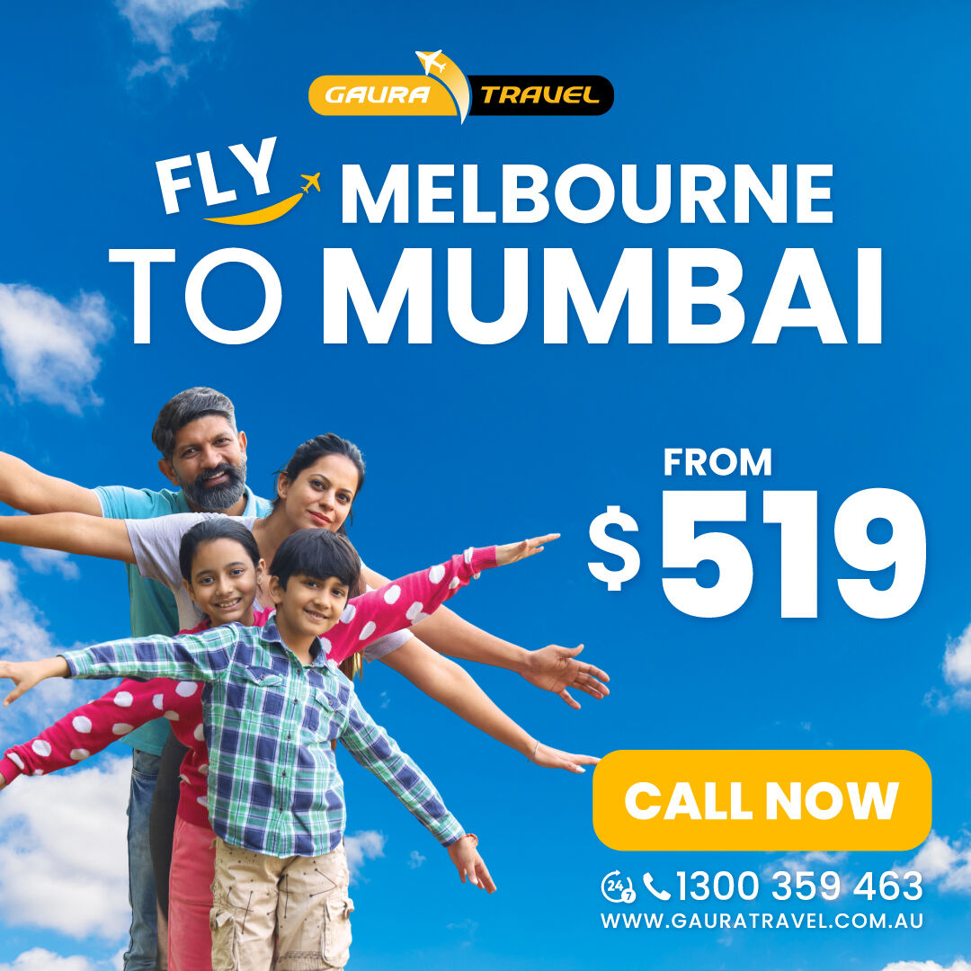 Find Your Best Way Home to Mumbai with Exclusive GDeals⚡ 

Book Your Flight Now ✈ 

📞Call us: 1300 359 463 

✨Book Now: bit.ly/gaura-travel-e… 

#gauratravel #GDeals #mumbai #affordableflights #flyindia #australiaindia #indiaaustralia #travelindia #travelaustralia