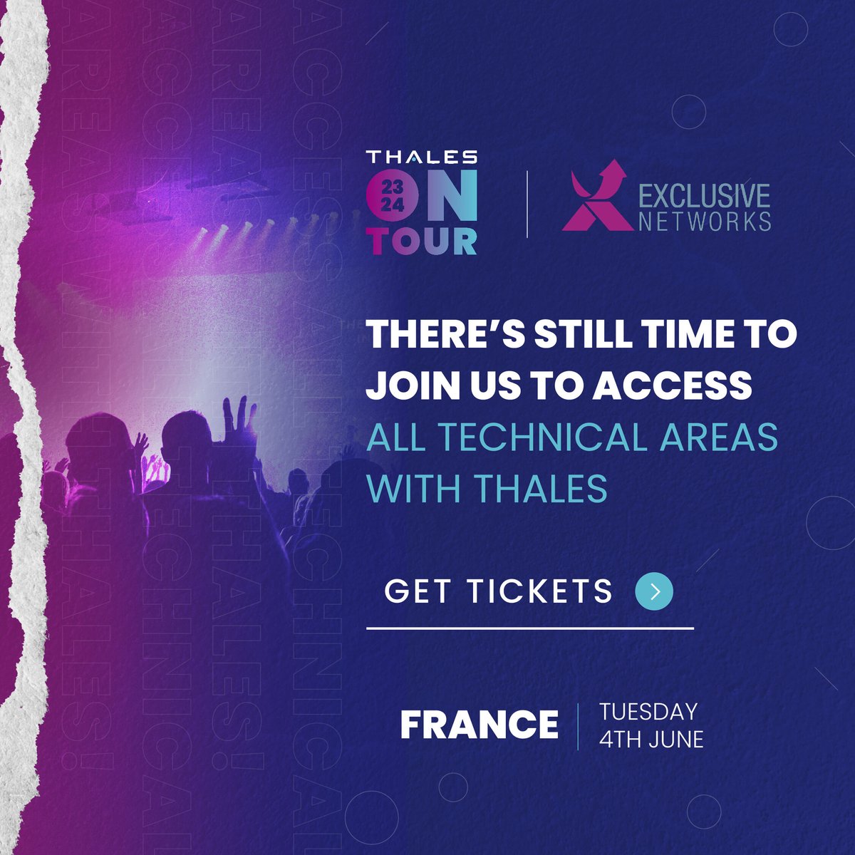 EXN_FR's tweet image. 🚀 Get ready : L&apos;événement Thales On Tour arrive en France !
📅 Rdv le 4 juin
👉 Inscrivez-vous dès aujourd’hui pour obtenir votre pass d’accès pour la France : app.info.exclusive-networks.com/e/es?s=1583091…

#ExclusiveNetworks #ThalesOnTour #ThalesCloudSecurity #WeAreExclusive