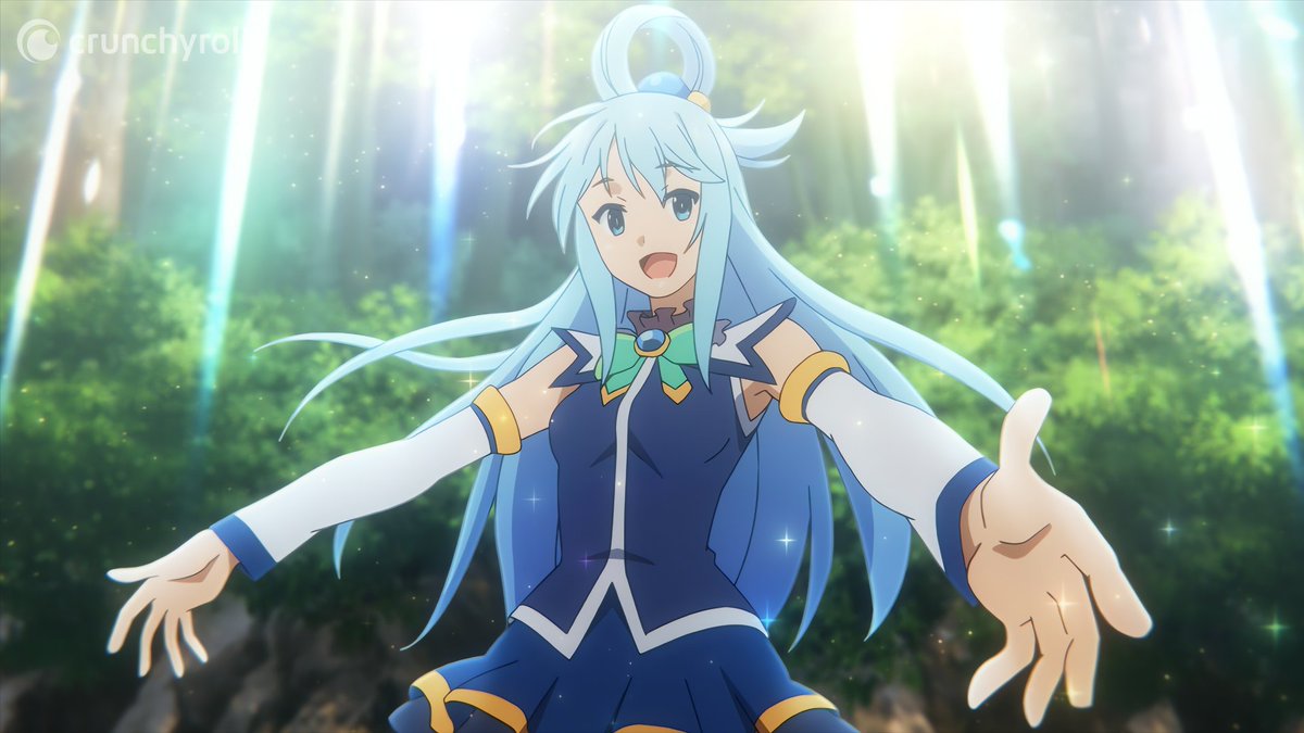 Aqua fans, tap on her image and let us know, what amazing thing did you witness? 🌟 (via @Konosuba_Anime)