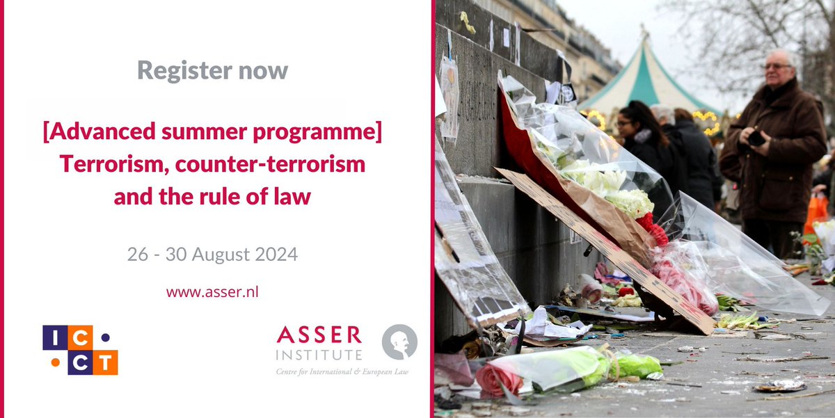 Keen to enhance your grasp of #Radicalisation, #ViolentExtremism, and #Terrorism alongside top-tier academics and practitioners?' 26-30 of August, ICCT and @TMCAsser will organise the Advanced Summer Programme 2024. For further details & registration ➡️buff.ly/3xKZKym