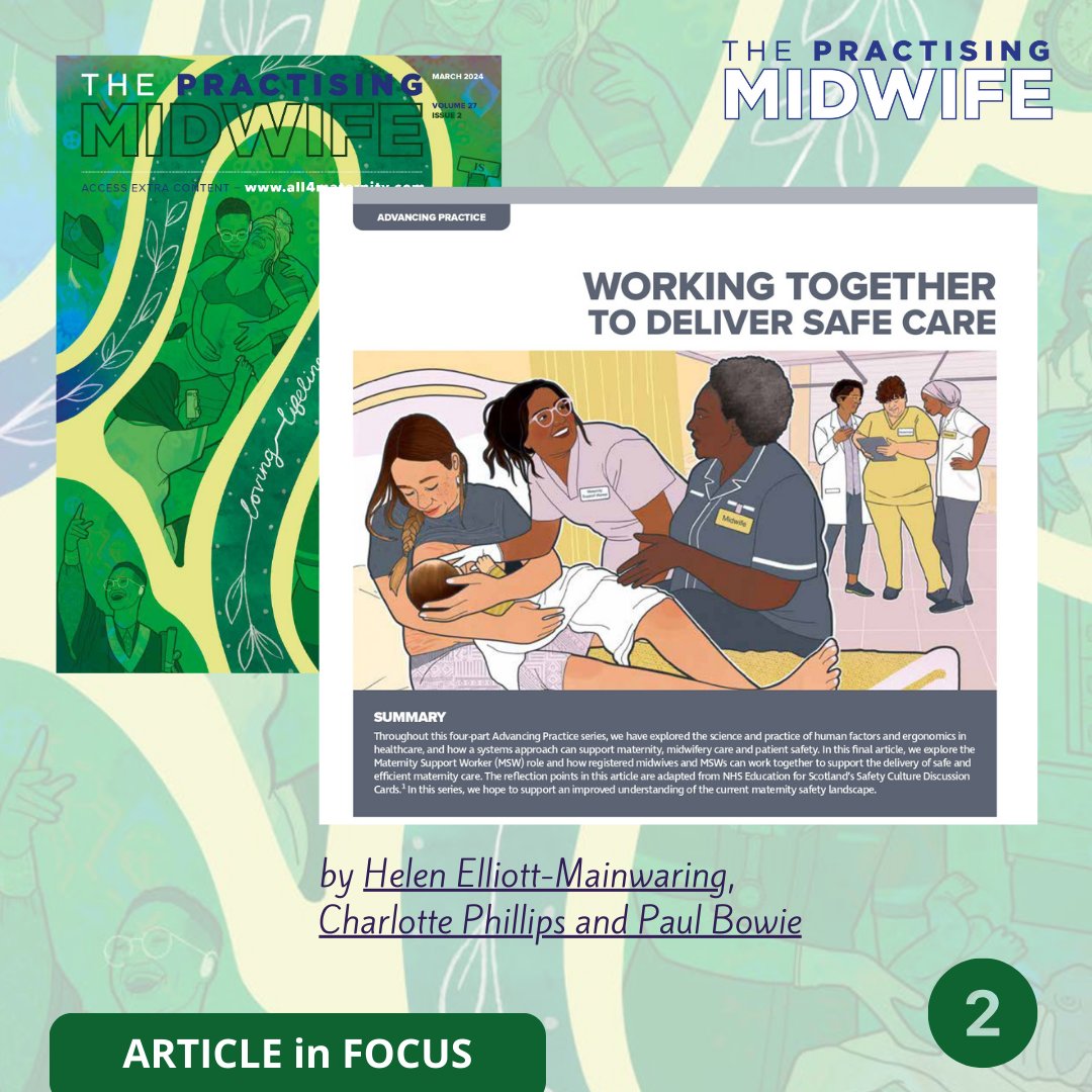 Maternity Support Workers play an integral role throughout maternity services. In the latest @‌TPMJournal, @HelenMainwaring, @‌CPhillipsRM & @‌pnbes explore how midwives & MSWs can work together to support the delivery of safe & efficient maternity care 👉 all4maternity.com/working-togeth…