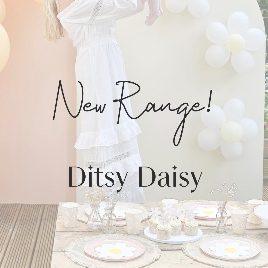 Bring a touch of sunshine and sweetness to your next celebration with the new Ditsy Daisy collection from Ginger Ray. Whole collection stocked

l8r.it/OOEw

#ditsydaisy #1stbirthday #partysupplies #neutrals #gingerray #birthdayparty #joliefeteuk #kidsparty #partytable