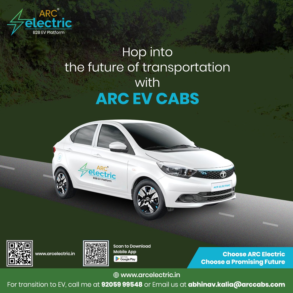 Witness cutting-edge technology and eco-friendly travel all in one ride. Get associated with us.
 @anandmahindra  @Greenpeace  @esgnewsalerts  @RNTata2000  @SrBachchan  @ZeeTV 
#EVCityride #ElectricTransport #StressFreeTravel #EcoFriendlyRides #ARCCabs #SustainableMobility