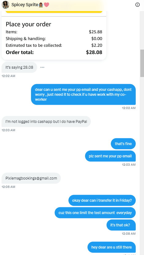 Soulofcoluber's tweet photo. @Sp1cey_spr1te  every seller watch out this scammer bitch, poor guy , hope you can feel good with this $30 🥱🥱 https://t.co/XJRyMU7i1T