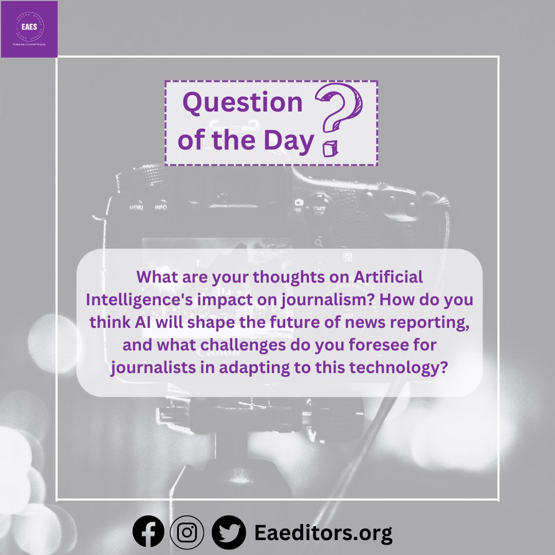 What are your thoughts on Artificial Intelligence's impact on journalism? How do you think AI will shape the future of news reporting, and what challenges do you foresee for journalists in adapting to this technology? Share your insights! #AI #Journalism #FutureofNews