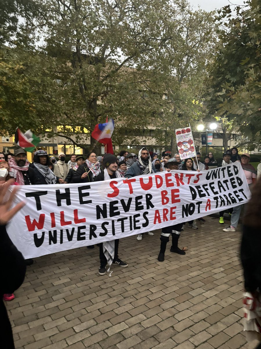 THE STUDENTS UNITED WILL NEVER BE DEFEATED