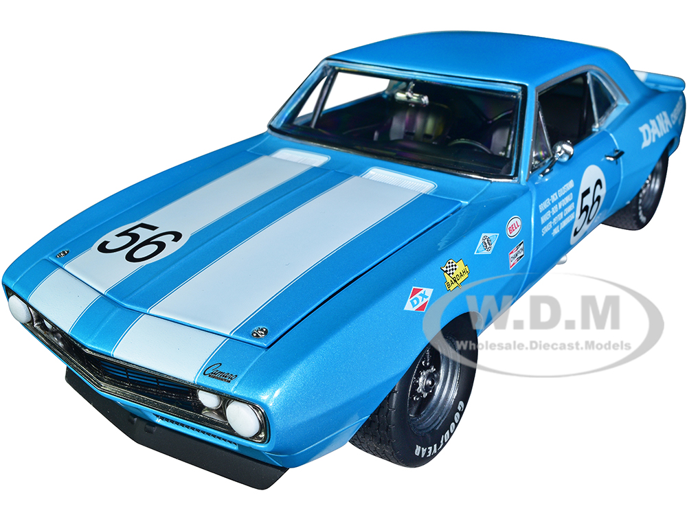 #DiecastModels 1967 Chevrolet Camaro Z/28 Trans Am 56 'Dana Chevrolet Southgate' Light Blue with White Stripes and Graphics Limited Edition to 600 pieces Worldwide 109.99 USD kqzyfj.com/click-10105884…