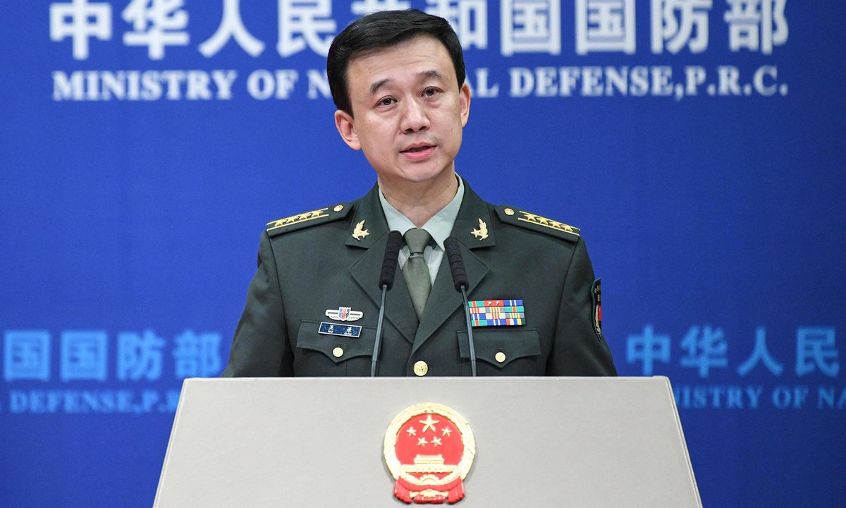 In response to reports about #Japan's readiness to join #AUKUS, Wu Qian, a spokesperson of China's Ministry of National Defense, said #China is seriously concerned about this. China firmly opposes any country forming exclusive small circles and any bilateral or multilateral