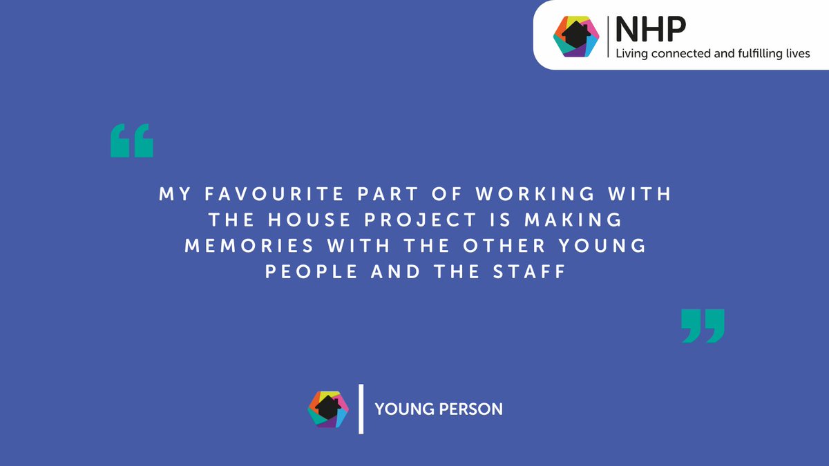 'My favourite part of working with the House Project is making memories with the other young people and the staff...' 💛

#NHP #HouseProject #CareLeaversCan