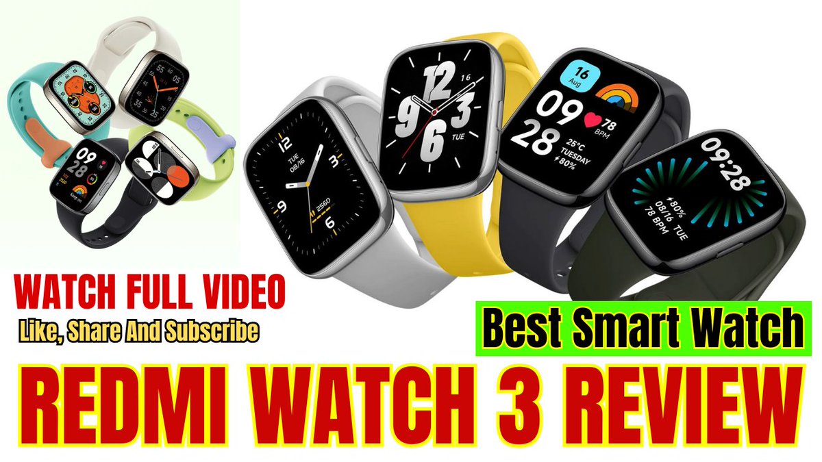 REDMI WATCH 3 REVIEW | Everything you need to know Know Before You Buy!
Watch Now- youtube.com/watch?v=db1Byc…

#RedmiWatch3 #RedmiWearable #BudgetSmartwatch #AffordableWearable #FitnesstrackingWatch #ActivityTracker #SleepMonitor #LongBatteryLife