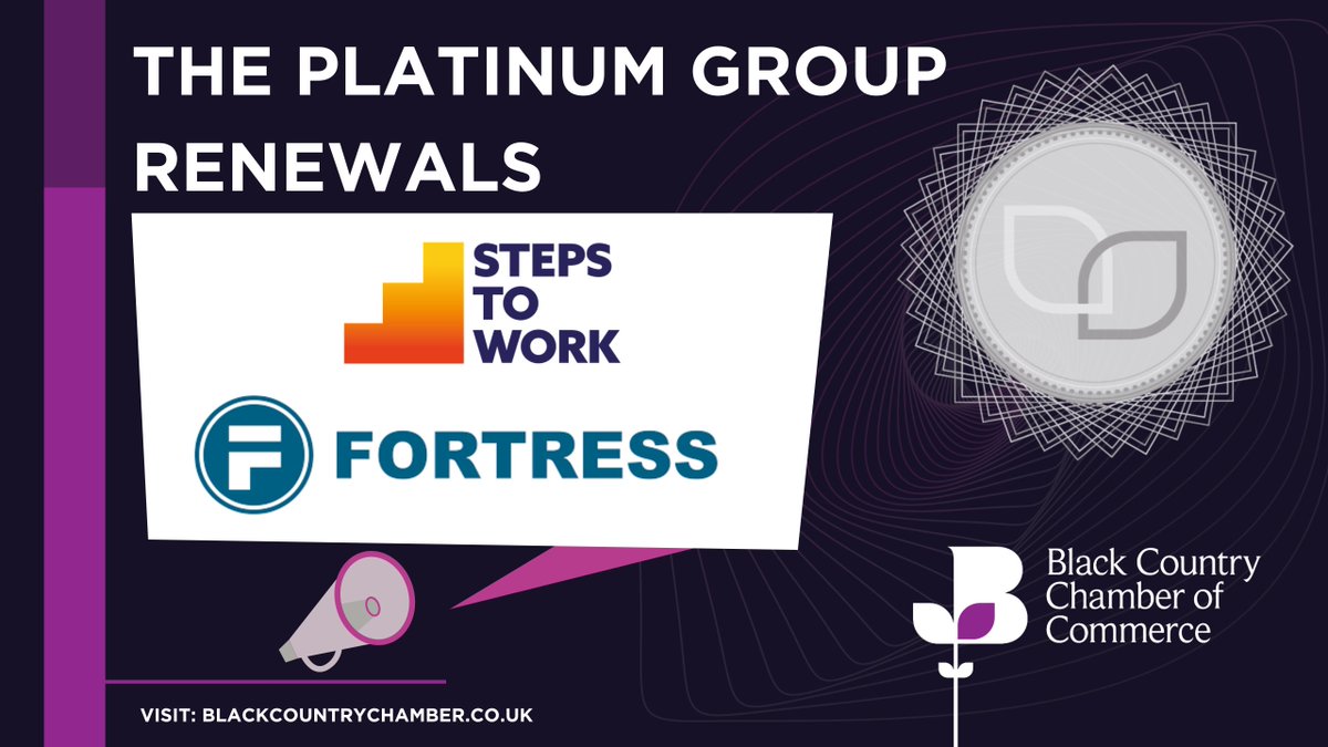 💫 We're delighted to announce that Platinum members, Fortress Safety and @StepstoWork have recently renewed their membership with us! Thank you from all of the chamber team for your wonderful support 🙌 Discover Platinum ➡️ loom.ly/9UBC_3o #businessisdonebettertogether