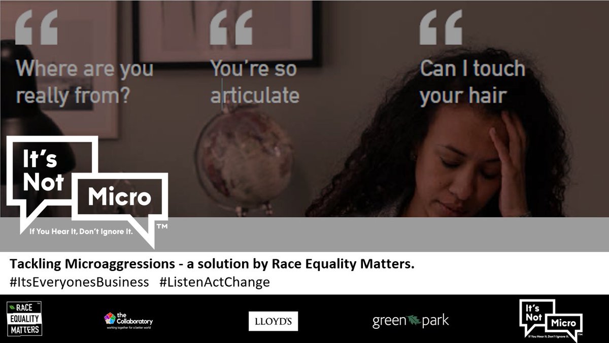 REM Can Support You With #ItsNotMicro (if you hear it don't ignore it) If you would like REM to run the #ItsNotMicro Workshop for your organisation please book a meeting to discuss using the link below. calendly.com/johanne-b4vk #RaceEqualityMatters #ItsEveryonesBusiness