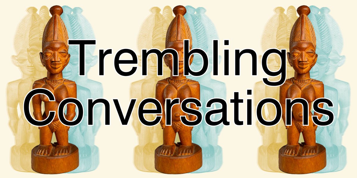 'Trembling Conversations' brings together an incredible lineup of contemporary practitioners to reflect on the themes and ideas raised in 'The Trembling Museum'. @onwuemezi @jelsofron @Tawona_Sithole @grahameatough @tiwaniart #leorobinson #miekzwamborn eventbrite.co.uk/e/trembling-co…