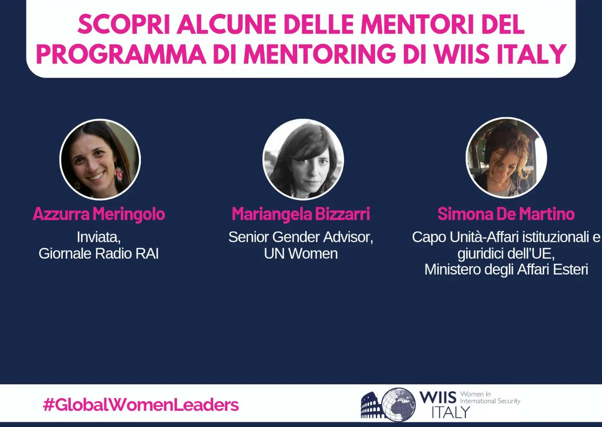 📣 Ultimi giorni per presentare le candidature alla IV edizione del Programma di #Mentoring di #WIISItaly! 📆 Scadenza: 28/04 Intanto, conosciamo alcune delle #mentori che affiancheranno le nuove #mentees 🤩 #GlobalWomenLeaders #WomenSupportingWomen