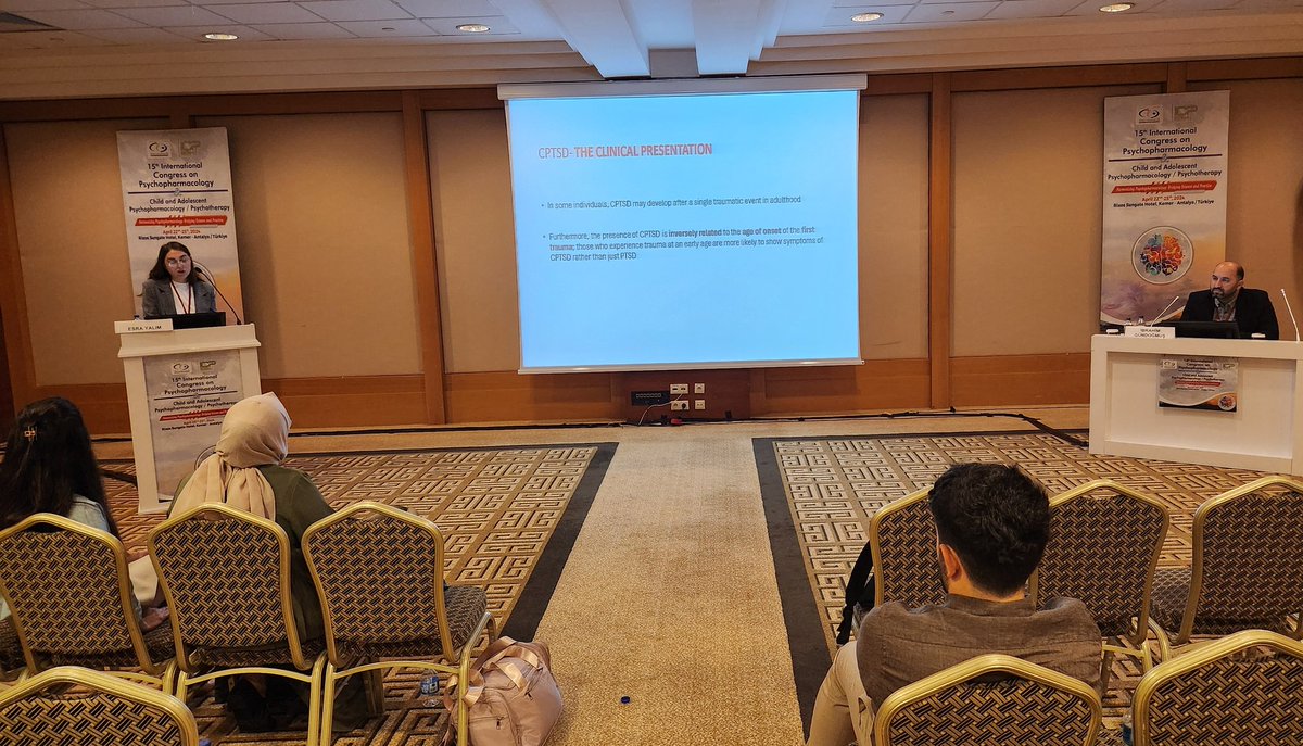 TAP_Congress's tweet photo. Hall 6
SYMPOSIA ORAL SESSION-52
A New Diagnosis in ICD-11: Complex Posttraumatic Stress Disorder
Moderator: İbrahim Gündoğmuş

"Historical Background and Clinical Features of Complex PTSD - Esra Yalım"

"Diagnosis and Treatment of Complex PTSD - Cansu Ünsal" https://t.co/bKHStGs7t9