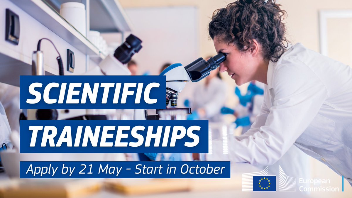 Applications are OPEN for our Scientific Traineeships programme! ⭐️ If you are a graduate looking for a career in science, ⭐️ and you dream of working in a multicultural, multi-disciplinary research environment, this is for you: europa.eu/!j6jPHy #EUJobs
