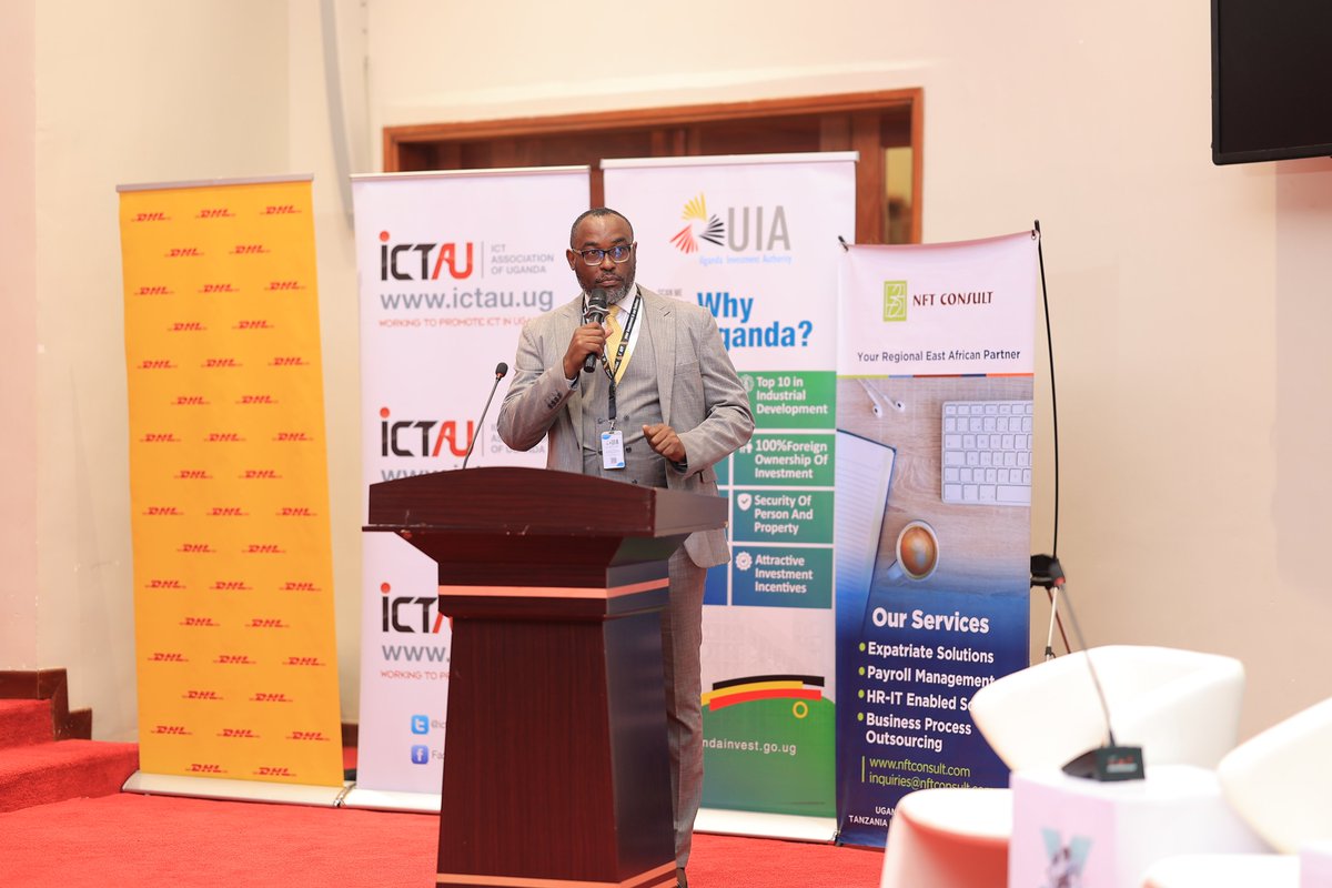 Our main components in terms of business are ICT, primarily in data, according to @murap77, Deputy Director, BD, @ugandainvest. Because the youths have embraced ICT, people from all over the world are visiting E.A. We applaud @ICTAUg for partnering with UIA to embrace ICT.