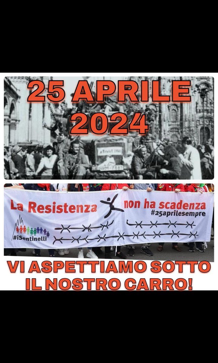 isentinelli's tweet image. Noi ci saremo. ✊🏻

#25aprile #25aprileSempre