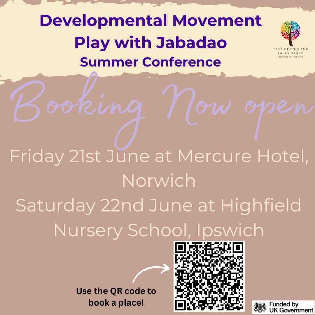 Have you secured your place? 📣 Our Summer Conference is set to be busy so make sure you book your place to join our fantastic team and Jabadao to learn about developmental movement play. We can’t wait to see you there! ☀️ ow.ly/PTvx50RkY7r #EoEEYSPH #StrongerPracticeHub