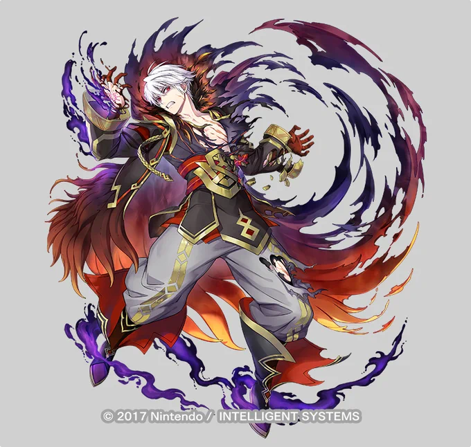 【告知】ファイアーエムブレム ヒーローズ【神装英雄 邪竜の現身 ルフレ】細谷佳正 さん を描かせていただきました。叶之明名義のお仕事です!I painted the next Resplendent Hero,  Fell Reincarnation. Please check it out!#FEHeroes #FEヒーローズ 