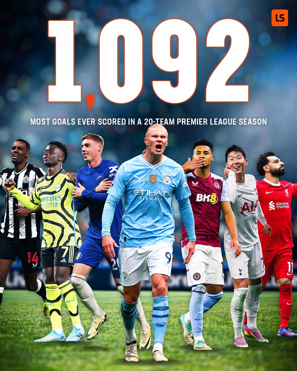 This season has set a new record for most goals scored in a 20-team Premier League campaign 🏴󠁧󠁢󠁥󠁮󠁧󠁿⚽️🥇 There are still 𝟰𝟱 games to go 🤯