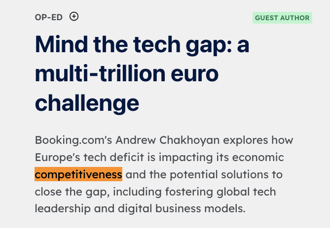 That time when the topic I covered in an op-ed six month ago is suddenly the talk of the town ☺️
European #competitiveness matters now more than ever! 
#LettaReport #Letta @DelorsInstitute