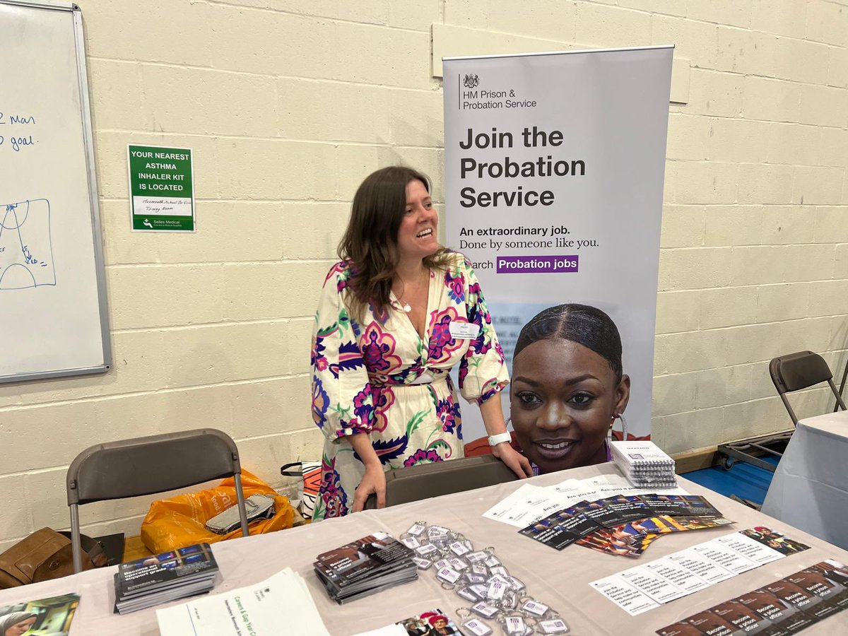 A very enjoyable evening with my colleague Jessica at a career’s fair in Wales telling people about the extraordinary jobs done by our staff across @hmpps Find out more here: prisonandprobationjobs.gov.uk