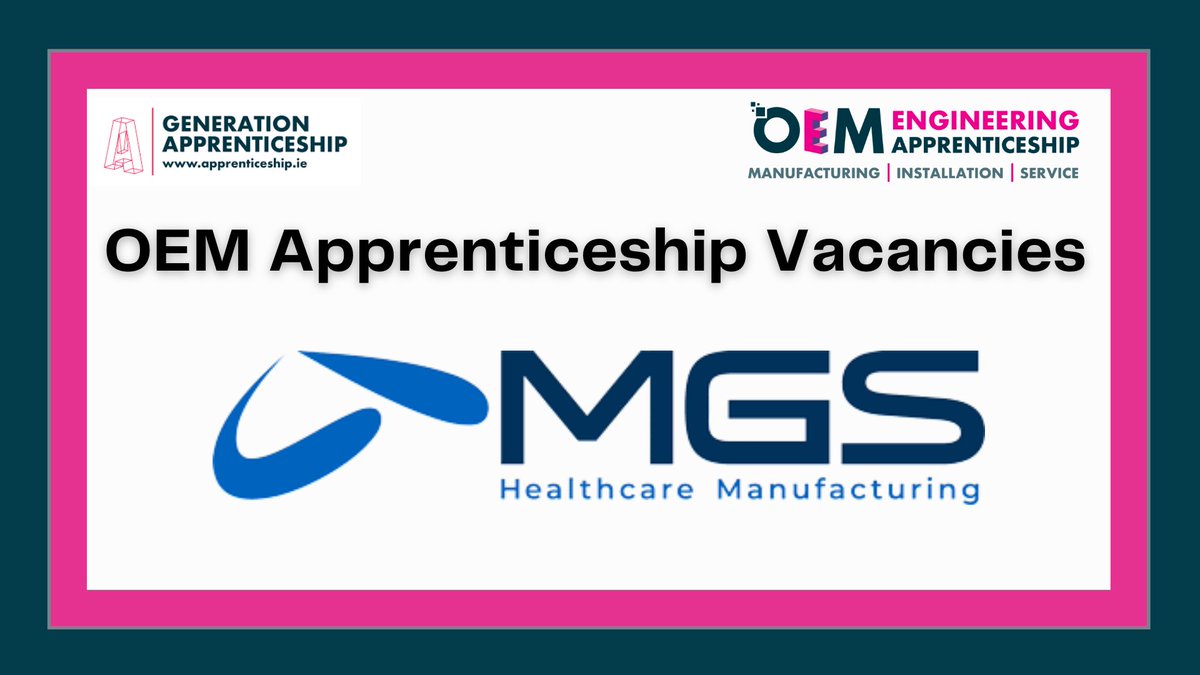 MSG Ireland are now recruiting for an OEM Engineering Technician Apprentice.  
Full details here ⬇️
oemapprenticeship.ie/vacancies/?sea…

#GenerationApprenticeship #Engineering @apprenticesIrl @CavMonETB @LimClareETB_FET @CareersPortal @KildareGAA @kildare