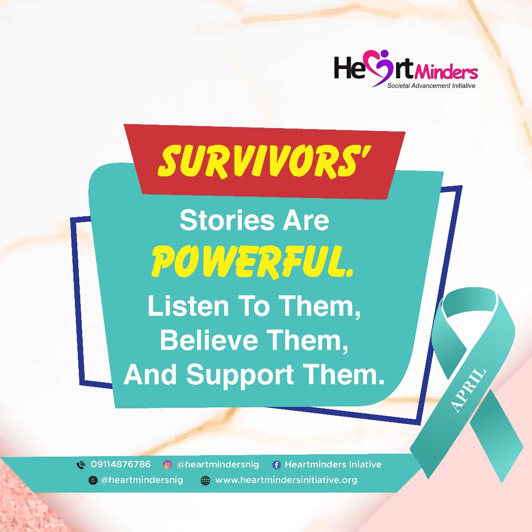 Survivor's stories are powerful. Listen to them, believe them, and support them.

Join Heartmiders community today via the link in our bio👆

#heartmindersintiatives 
#notorape 
#notoabuse 
#nosexualabuse 
#nomeansno🚫