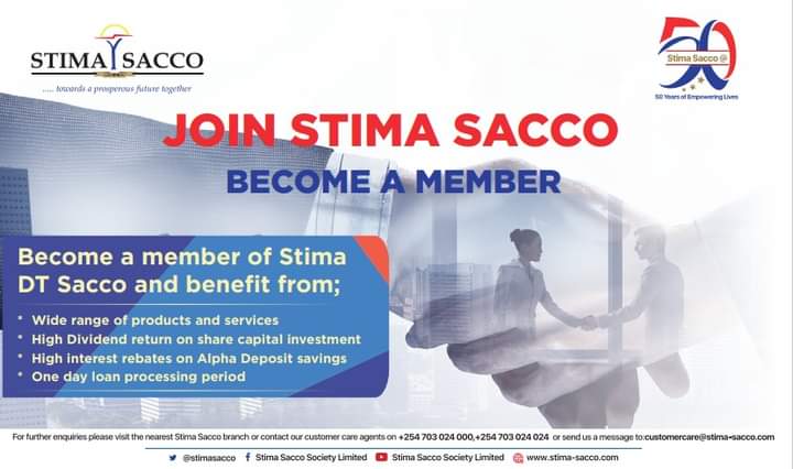 At Stima Sacco, we understand that everyone's financial needs are unique. That's why we offer a range of flexible services and products that can be tailored to suit your individual requirements, whether you are saving for a specific goal or need a loan for a major life event.