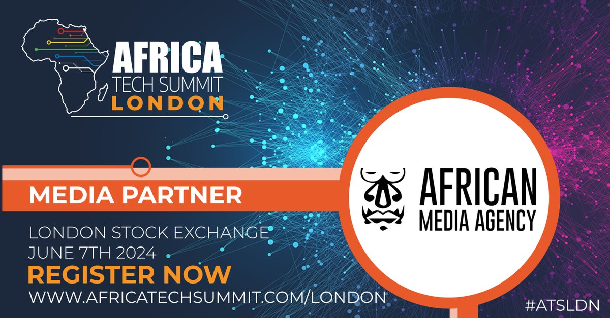 Africa Tech Summit London June 7th, 2024. Delighted to announce the @AfricanMediaAge as an official media partner of #ATSLDN. Join them & 300+ leaders from across the #AfricaTech ecosystem. Register here bit.ly/3QbIZCS #AfricaTech