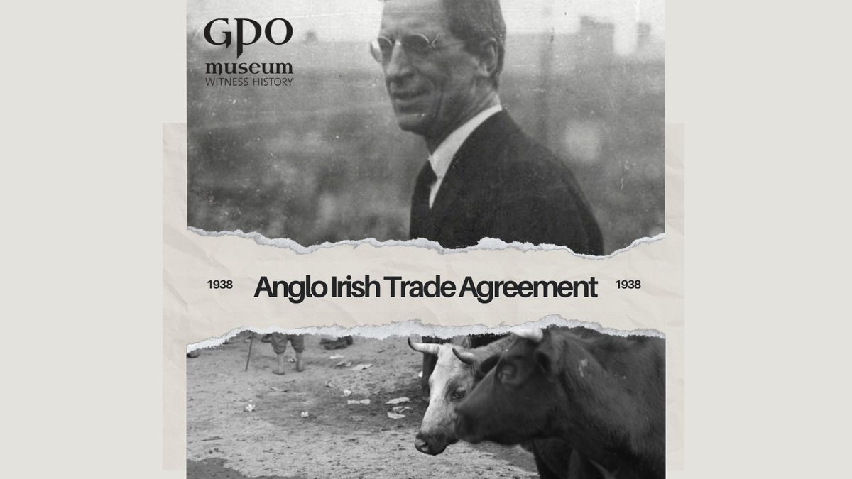 #Onthisday in 1938 the Anglo-Irish Trade Agreement was signed, its principle goal was to end the economic war which had begun in 1933. It contained a 10 million pound payoff by the Irish government, the secession of the Treaty Ports to Ireland, and ended the 20% import tariff
