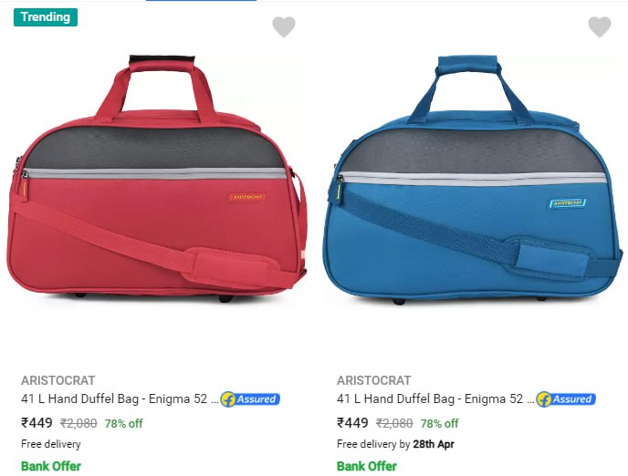 💥Aristocrat (VIP Brand) Travel Duffel Bags @449.🎉

fkrt.to/vGpBB4wd

#roobai #roobaioffl #StealDeal #Exclusive #bestoffers #onlineshopping #ecommerce #shoponline #business #deals #tips #shoppingonline #visit #sale #sale #fashion #shopping