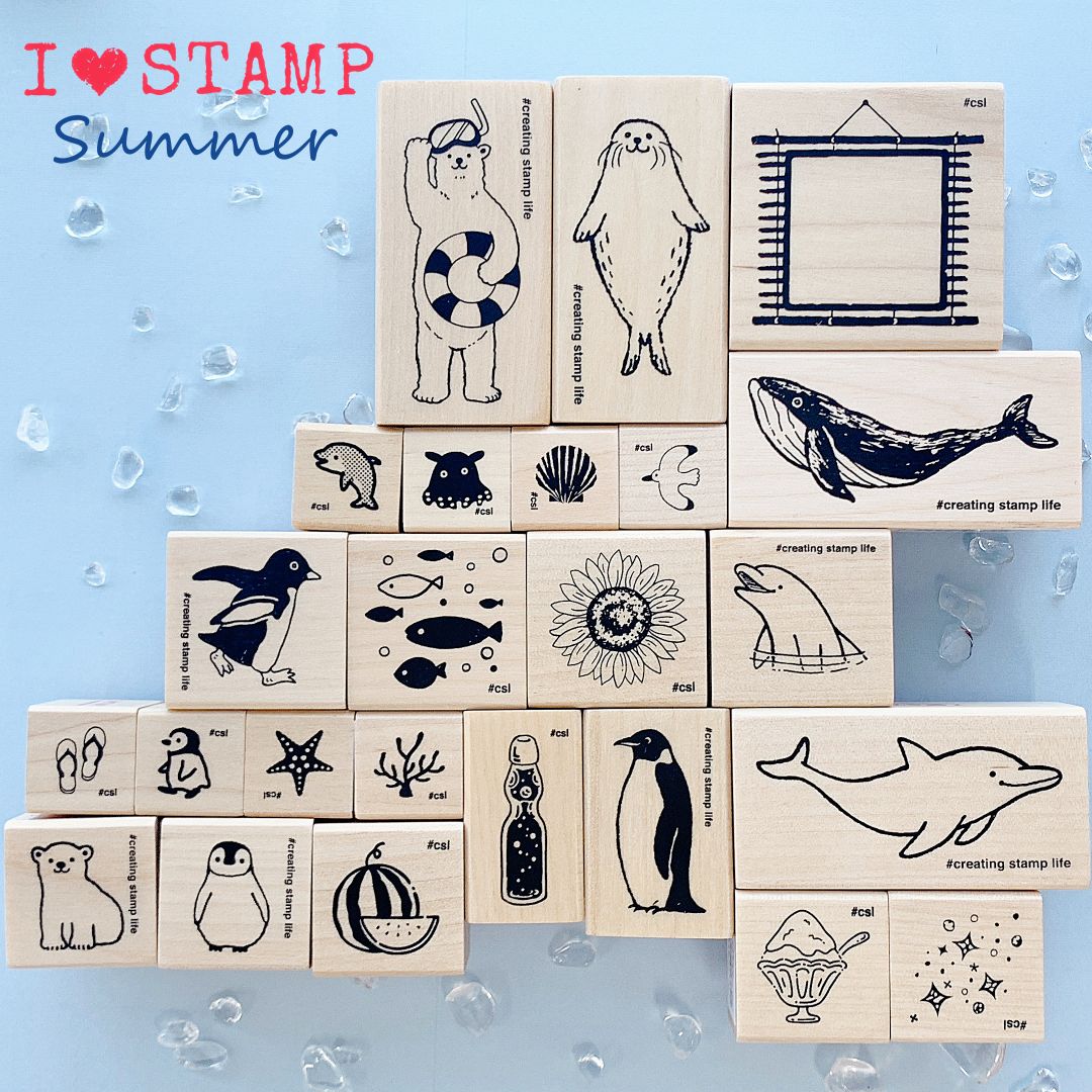 大人気シリーズ「I ♡ STAMP（アイラブスタンプ）」の新柄を大発表します🎉
今回は夏を感じさせるモチーフのスタンプがたくさんです🎐
ぜひお気に入りをコメントで教えて下さい💭

こちらは５月下旬～6月上旬頃の発売予定です！✨