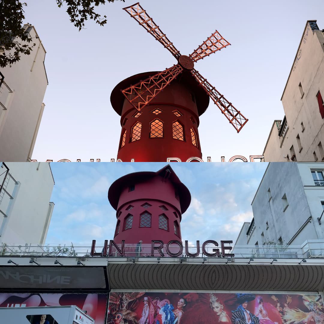 🪦Le Moulin Rouge s’est suicidé. 
Il ne supportait plus la saleté du quartier selon les dires des riverains qui le connaissaient. 
Quelle allégorie pour #saccageparis !!